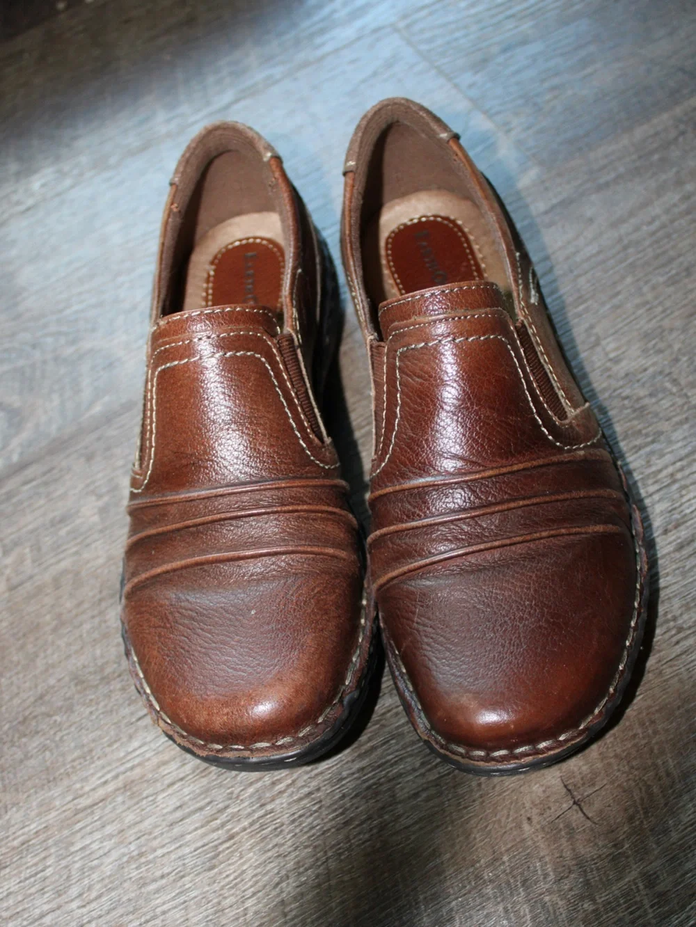 Earth Origins Estelle Women’s Size 8 Brown Leather Slip-On Loafers Comfort Shoes